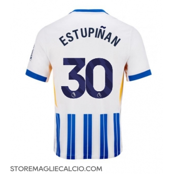 Brighton Pervis Estupinan #30 Maglia Gara Casa Repliche 2024-25